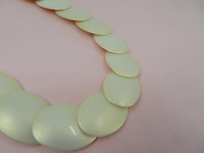 Iris Apfel's Vintage Pearlescent Disc Sterling Silver Necklace
