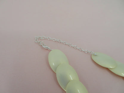 Iris Apfel's Vintage Pearlescent Disc Sterling Silver Necklace