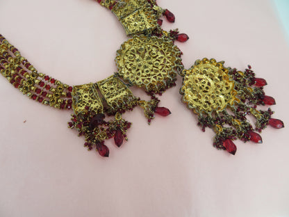 Iris Apfel's Vintage Hand-Beaded Indian Wedding Style Necklace