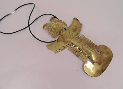 Iris Apfel's Vintage Massive Pre-Columbian Style Figural Pendant Necklace
