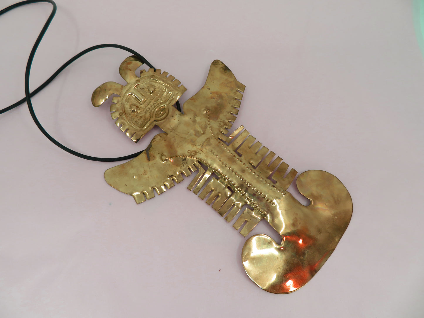 Iris Apfel's Vintage Massive Pre-Columbian Style Figural Pendant Necklace