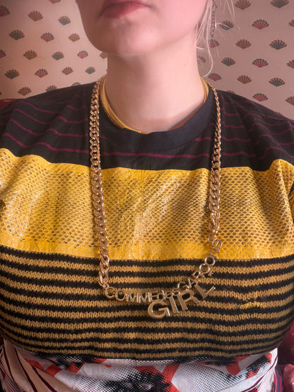 Oversized Comme Des Garçons Girl Gold Chain Necklace