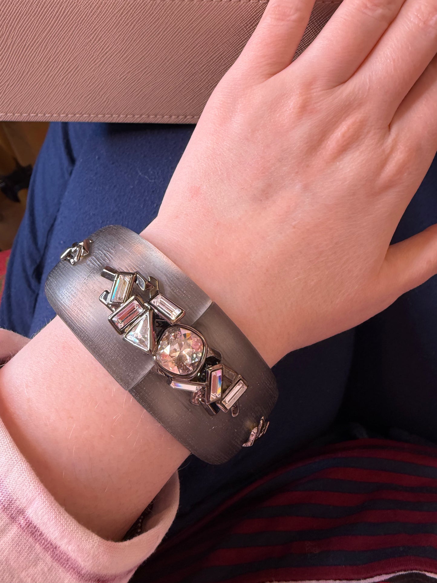 Vintage Archival Alexis Bittar Maximalist Crystal Bracelet Cuff