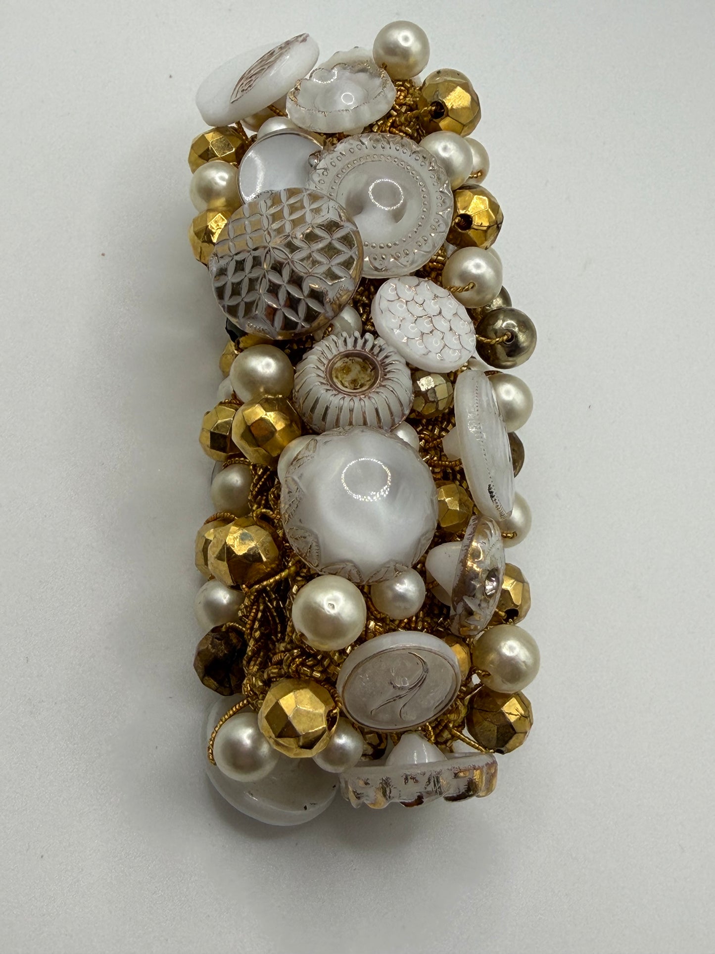 Vintage One-of-a-Kind Button Cuff Bracelet