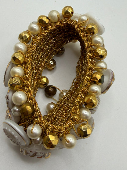 Vintage One-of-a-Kind Button Cuff Bracelet