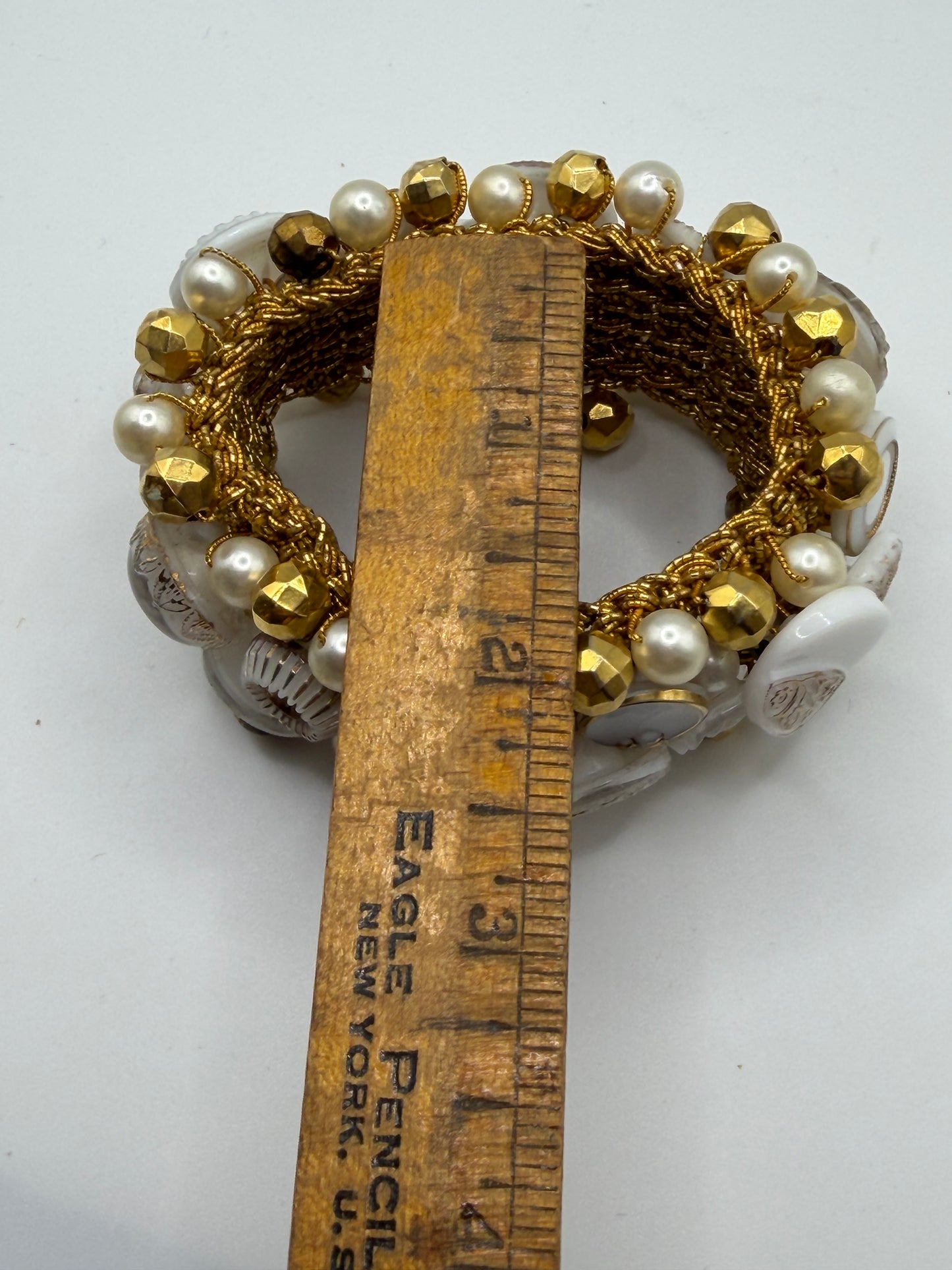Vintage One-of-a-Kind Button Cuff Bracelet