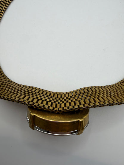 Vintage Bold Gold Collar Necklace with Colossal Crystal