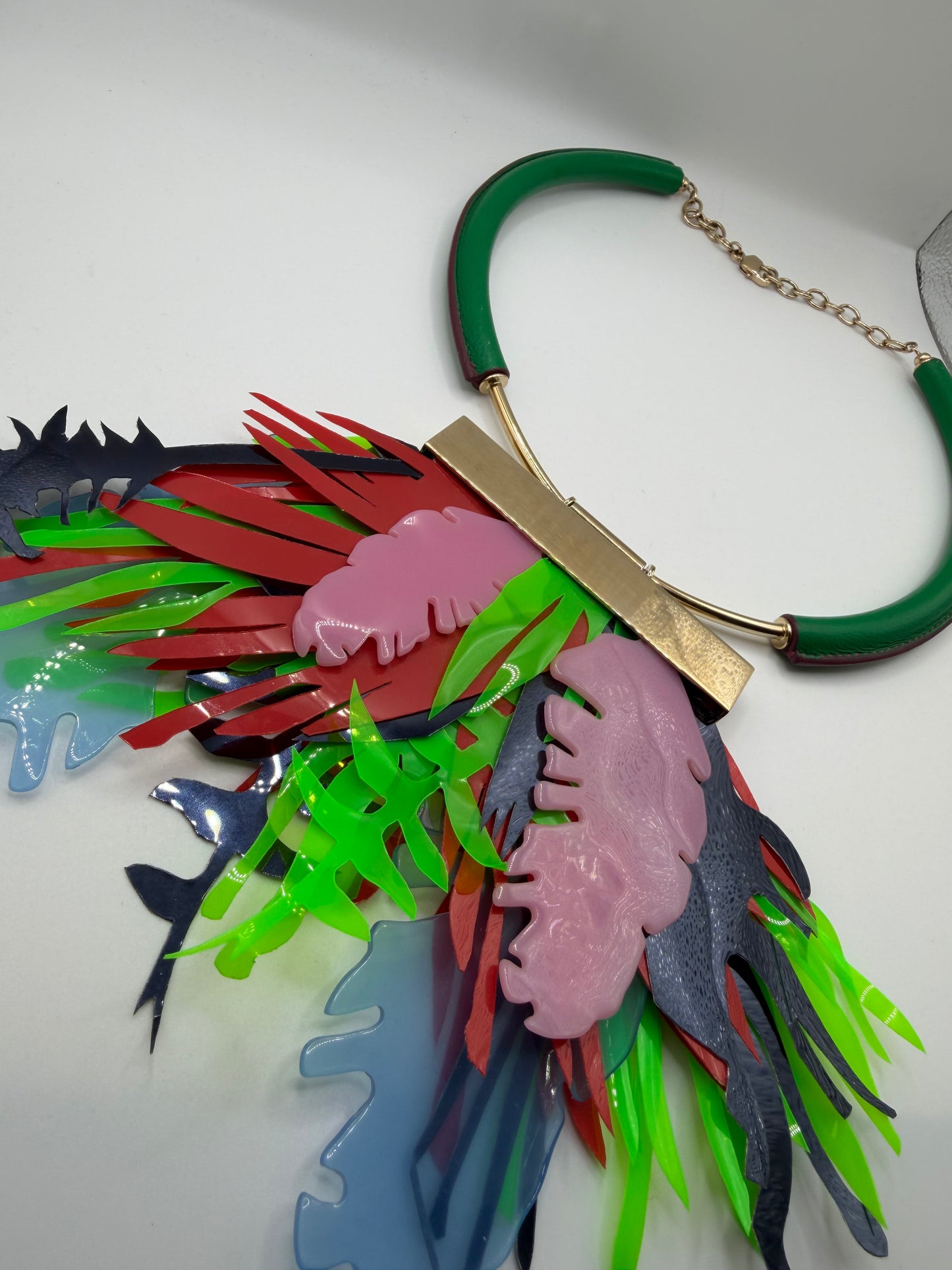 RARE Monumental John Galliano Spring 2015 Runway Leaf Necklace