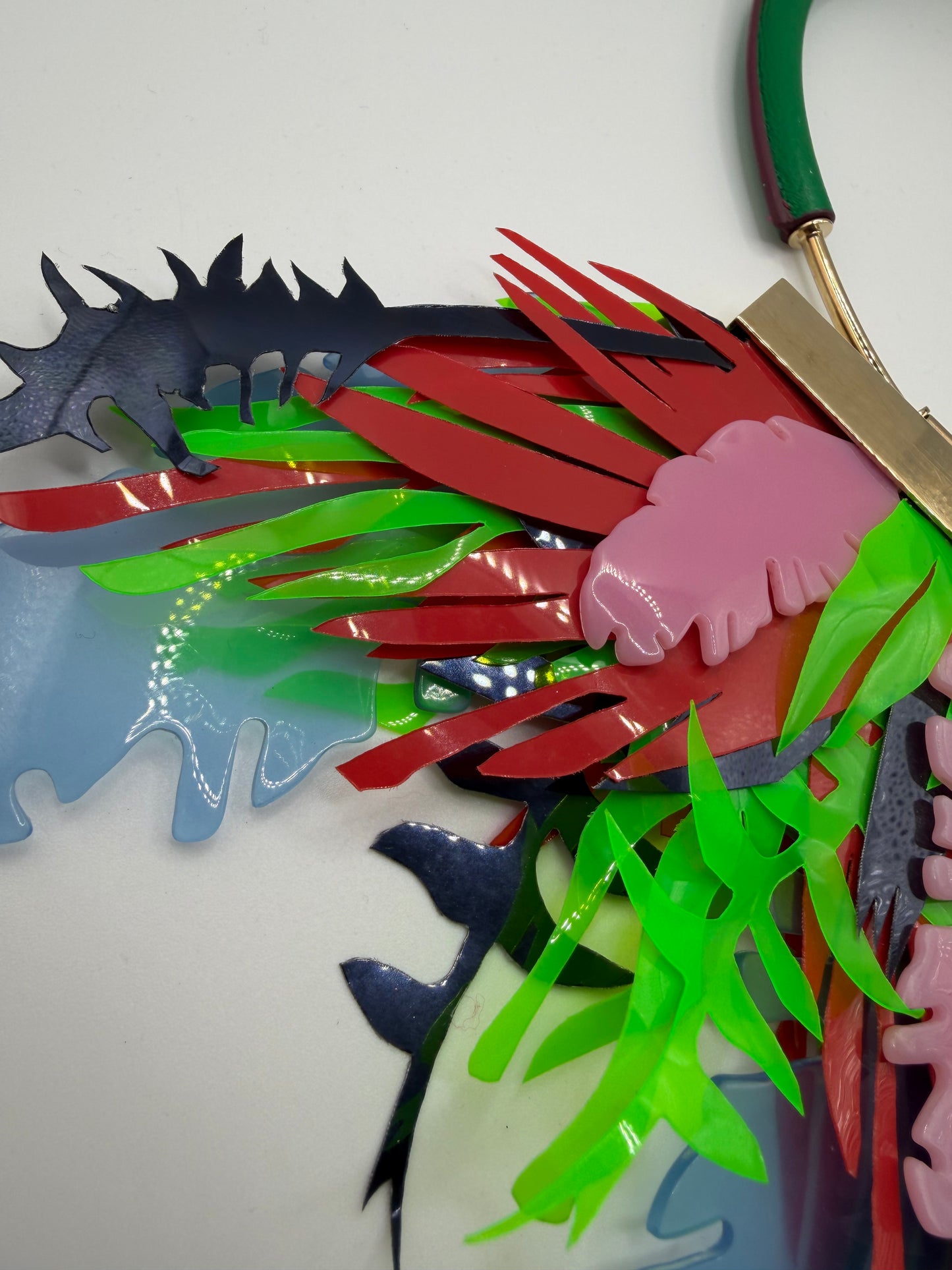 RARE Monumental John Galliano Spring 2015 Runway Leaf Necklace