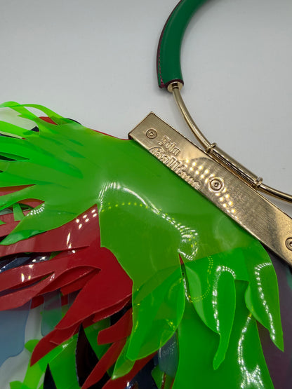 RARE Monumental John Galliano Spring 2015 Runway Leaf Necklace