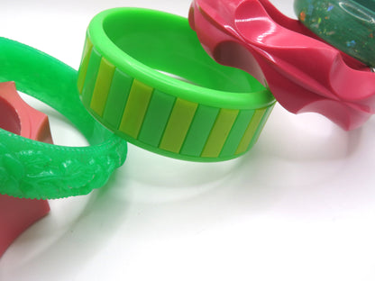 Vintage Western Germany Bangle Stack - 5 Unique Bangles