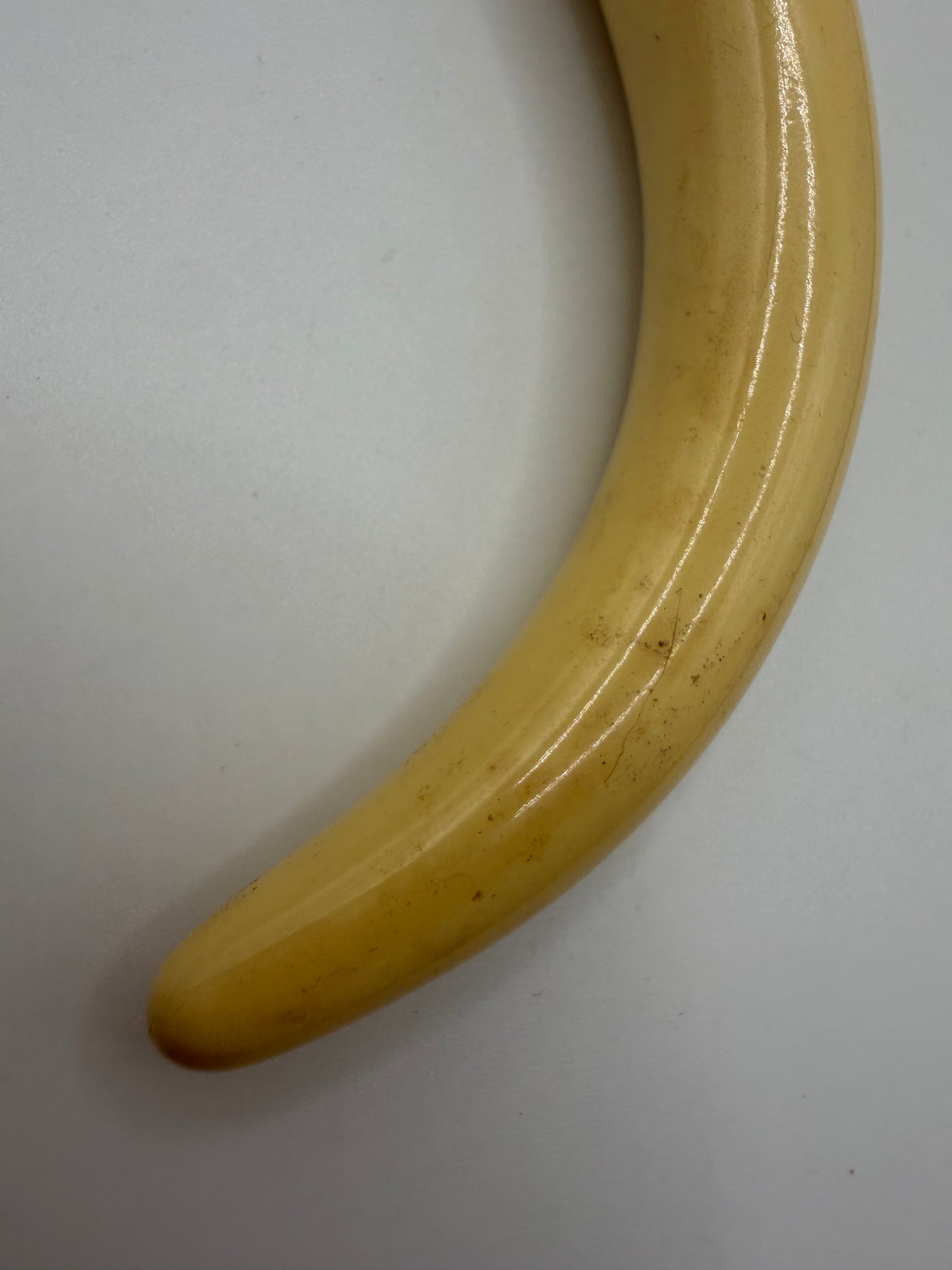 Vintage Faux Horn Pendant with Gold Cap