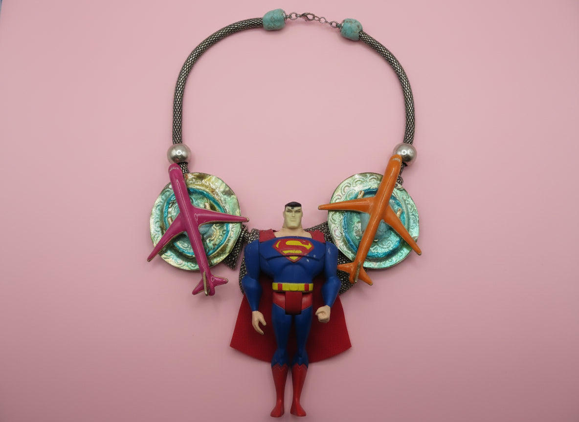 Sue Kreitzman Vintage Superman Early Neckshrine Necklace