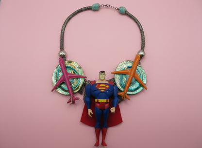 Sue Kreitzman Vintage Superman Early Neckshrine Necklace