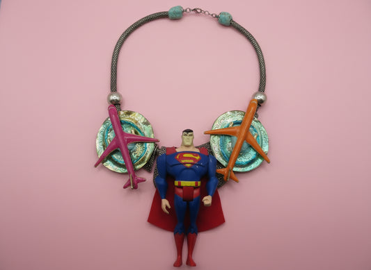 Sue Kreitzman Vintage Superman Early Neckshrine Necklace
