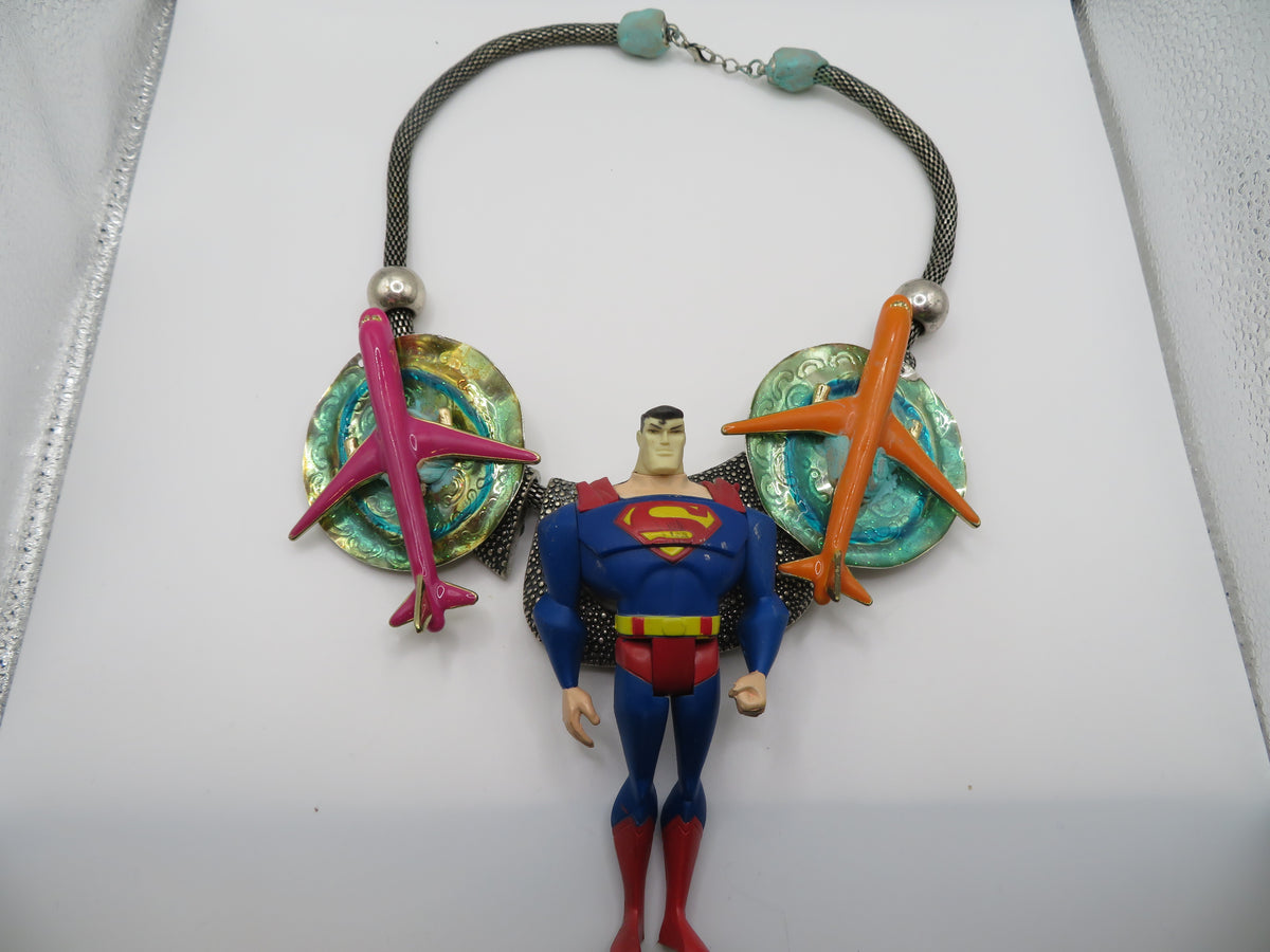 Sue Kreitzman Vintage Superman Early Neckshrine Necklace