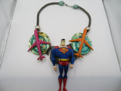 Sue Kreitzman Vintage Superman Early Neckshrine Necklace