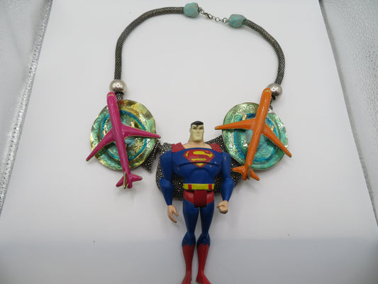 Sue Kreitzman Vintage Superman Early Neckshrine Necklace