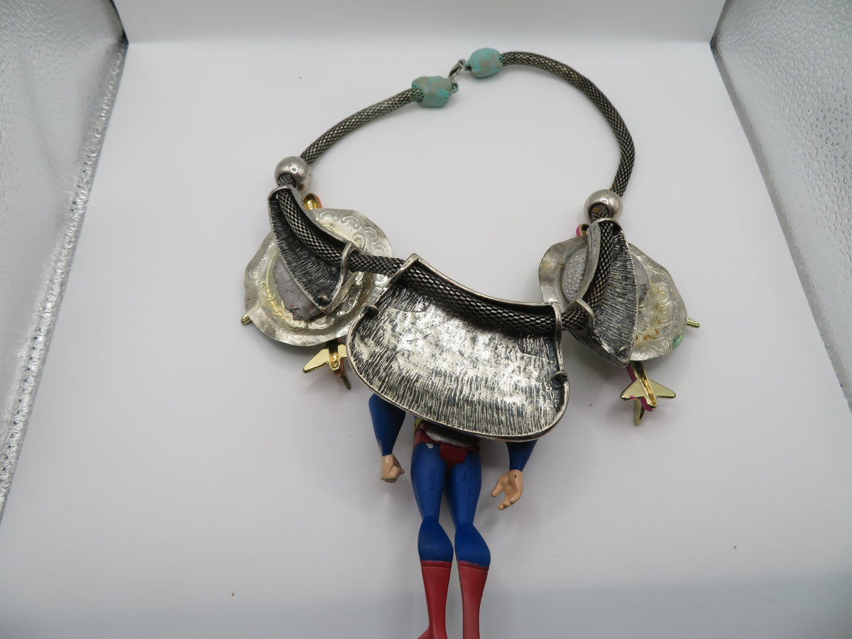 Sue Kreitzman Vintage Superman Early Neckshrine Necklace