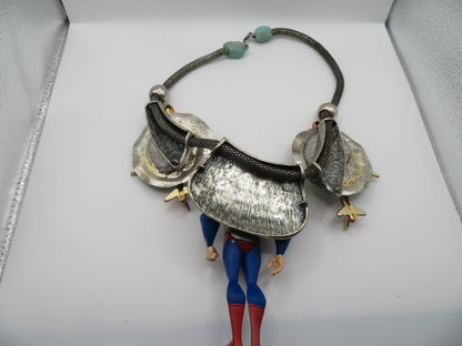 Sue Kreitzman Vintage Superman Early Neckshrine Necklace