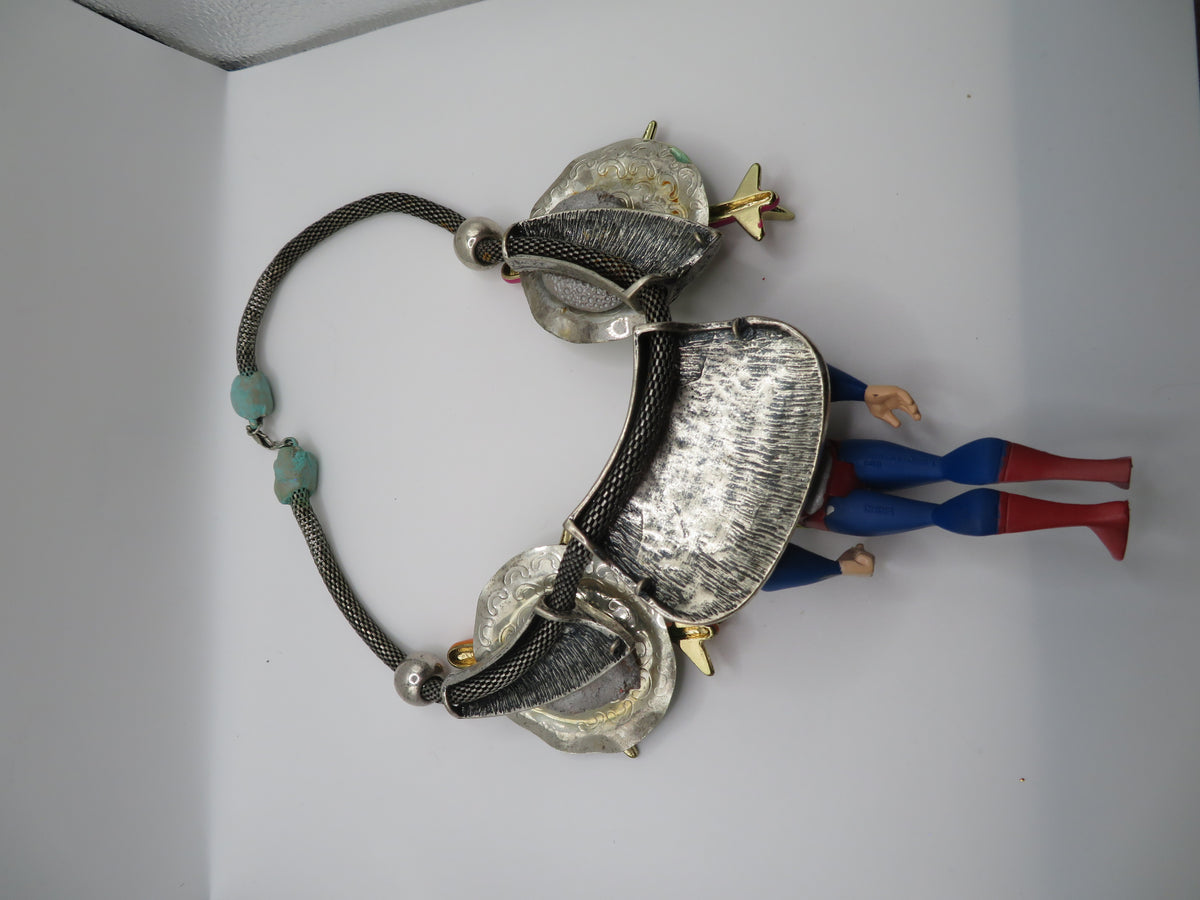 Sue Kreitzman Vintage Superman Early Neckshrine Necklace