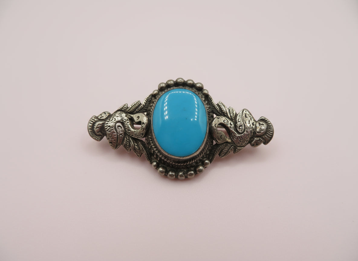 Vintage Sterling Silver Swan Brooch