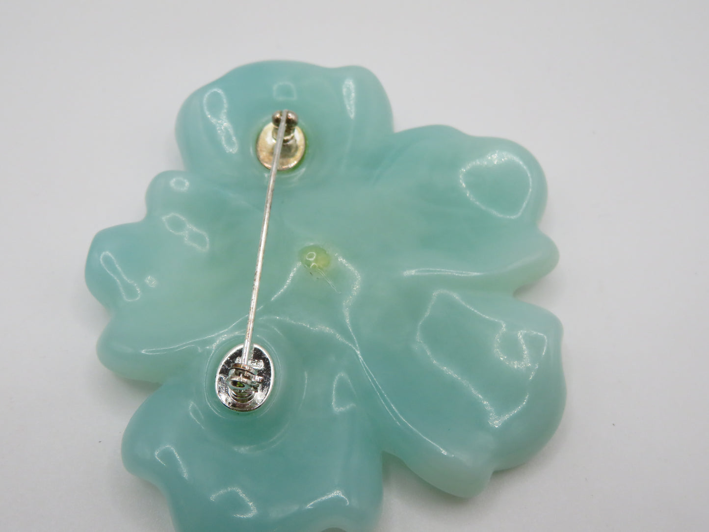 Vintage Huge Chunky Blue Carolee Flower Brooch