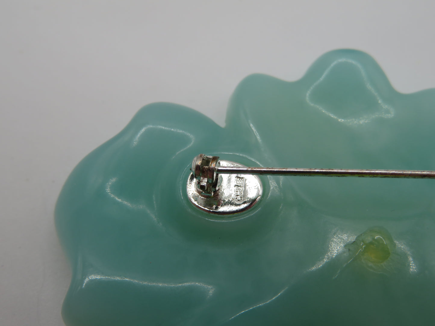 Vintage Huge Chunky Blue Carolee Flower Brooch