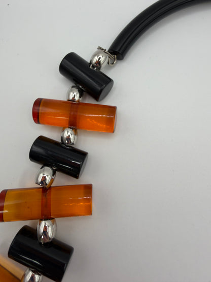 Vintage Judith Hendler Lucite Geometric Statement Necklace