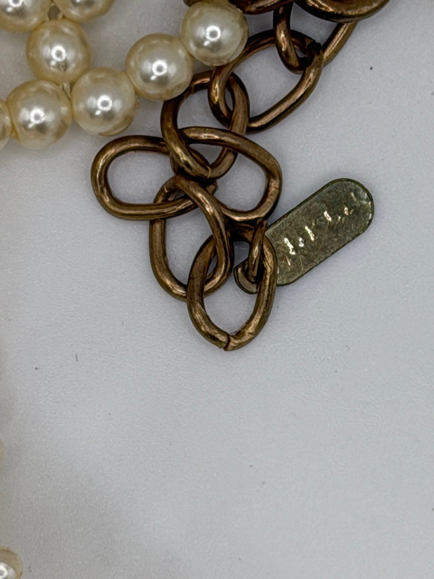 Vintage Oversized Pearl Crystal Lattice Collar Necklace