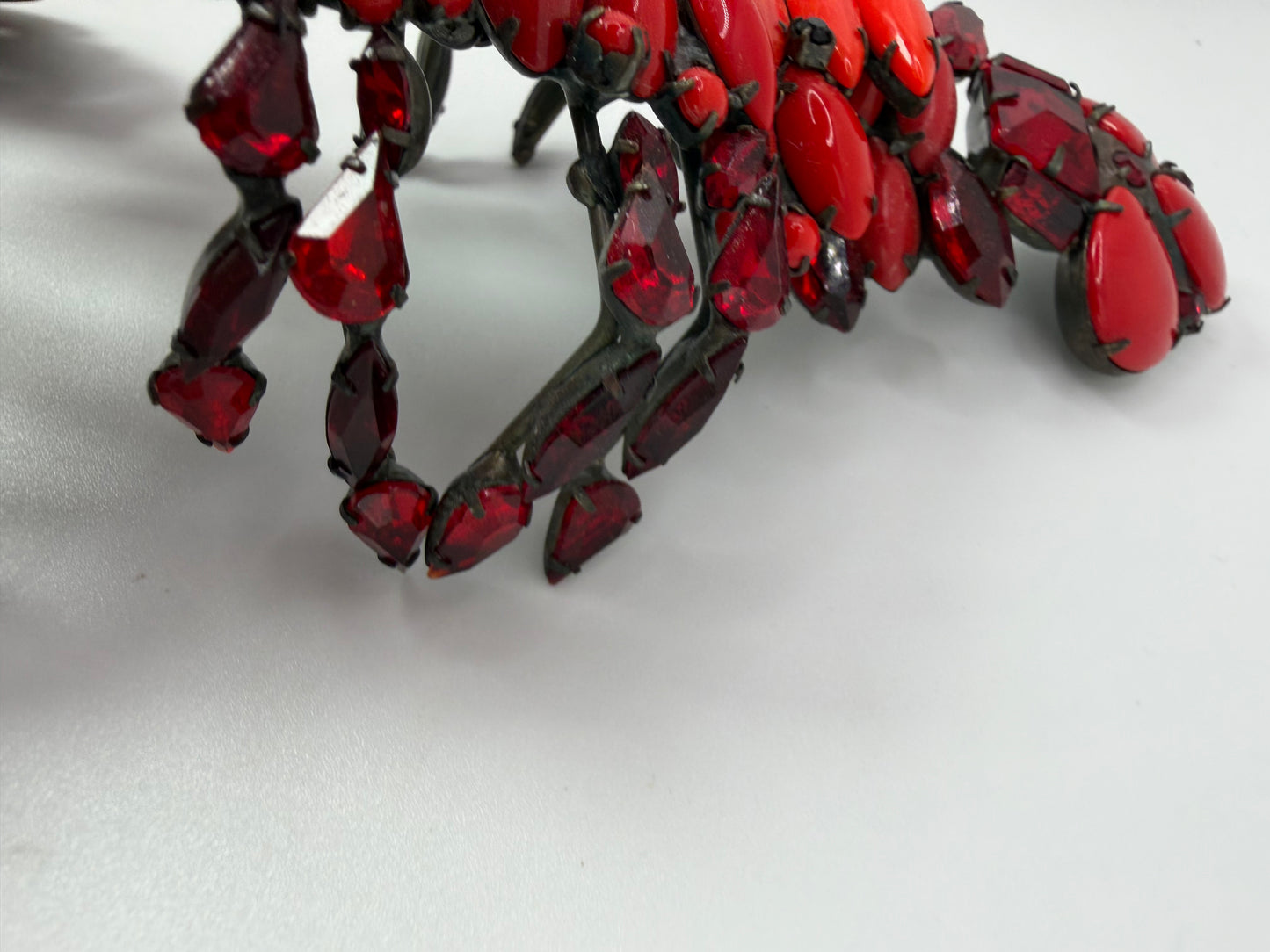 Vintage David Mandel "The Show Must Go On" Giant Rhinestone Lobster Brooch