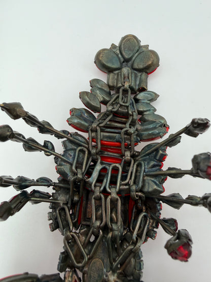 Vintage David Mandel "The Show Must Go On" Giant Rhinestone Lobster Brooch