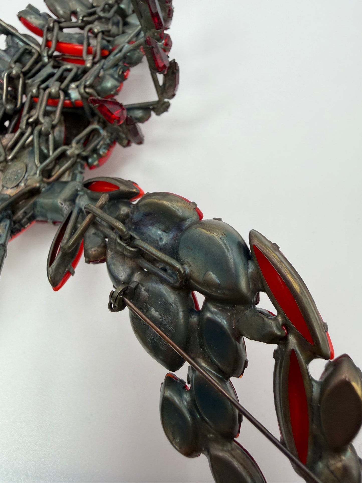 Vintage David Mandel "The Show Must Go On" Giant Rhinestone Lobster Brooch