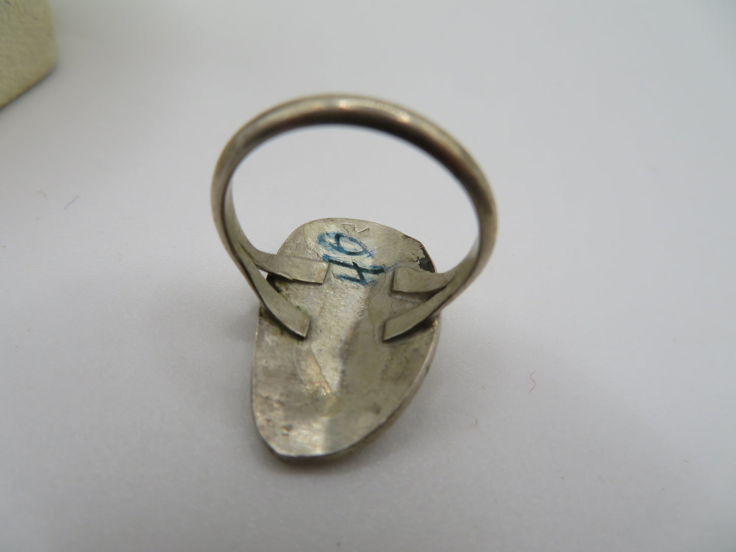 Vintage Sterling Silver Turquoise Navajo Diné Inlay Ring