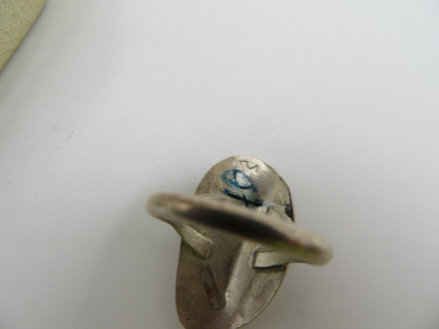 Vintage Sterling Silver Turquoise Navajo Diné Inlay Ring