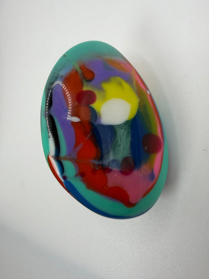 Vintage HUGE Marbled Resin Statement Ring