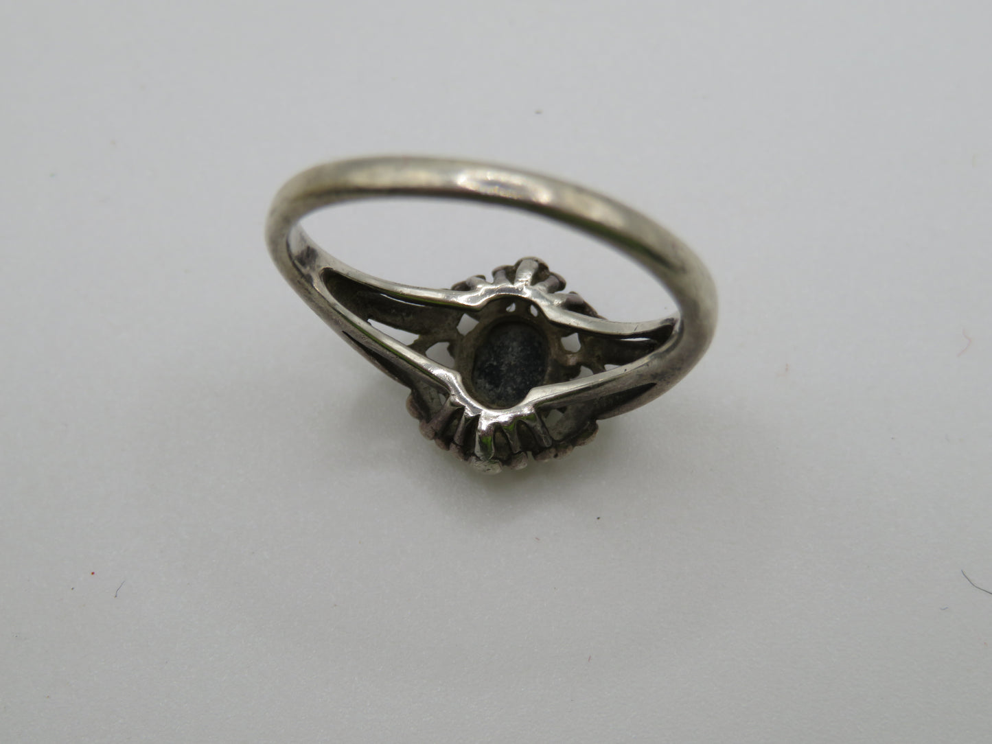 Vintage Midnight Heart Sterling Silver Sapphire Ring