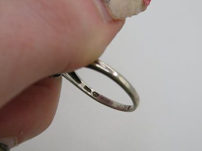 Vintage Midnight Heart Sterling Silver Sapphire Ring