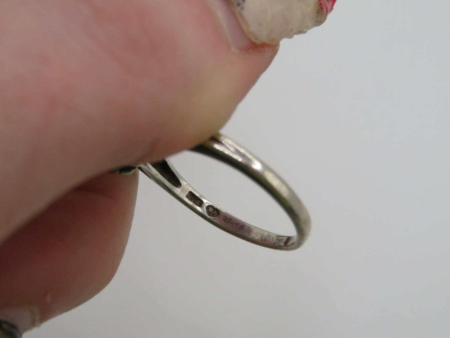 Vintage Midnight Heart Sterling Silver Sapphire Ring