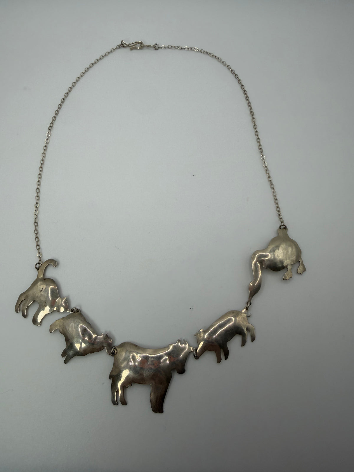 Vintage Zirkus Sterling Animal Parade Necklace