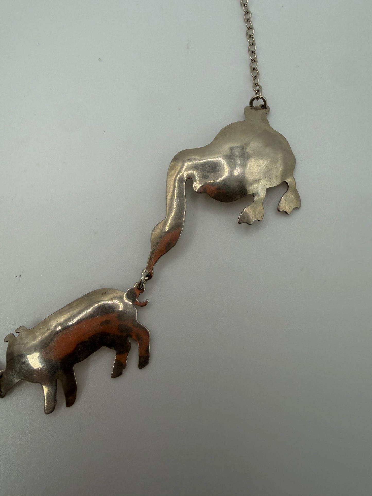 Vintage Zirkus Sterling Animal Parade Necklace