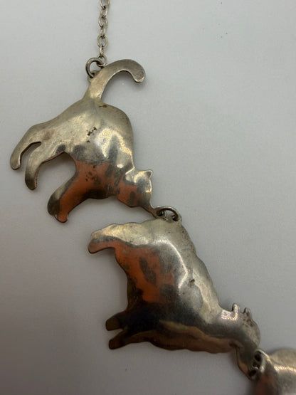 Vintage Zirkus Sterling Animal Parade Necklace
