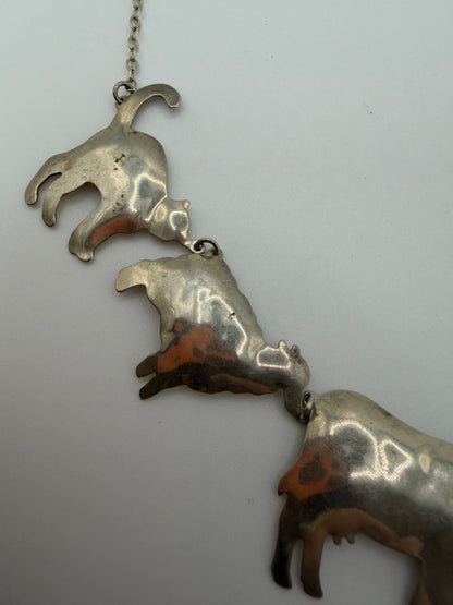 Vintage Zirkus Sterling Animal Parade Necklace