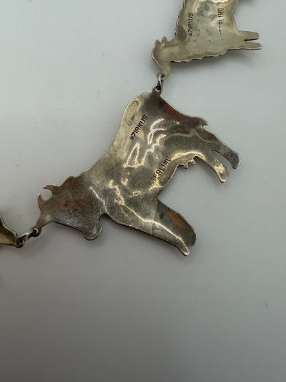 Vintage Zirkus Sterling Animal Parade Necklace