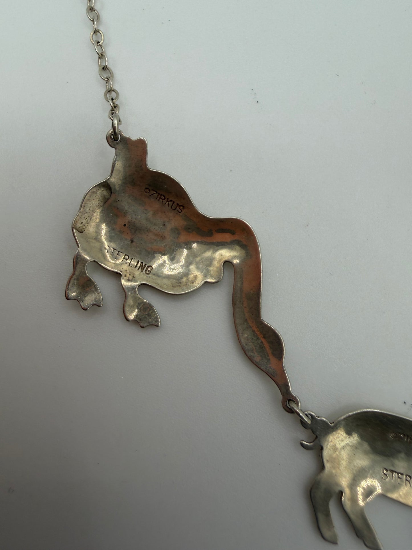 Vintage Zirkus Sterling Animal Parade Necklace