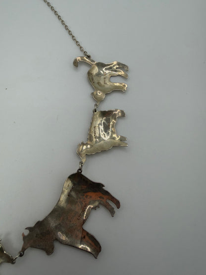 Vintage Zirkus Sterling Animal Parade Necklace