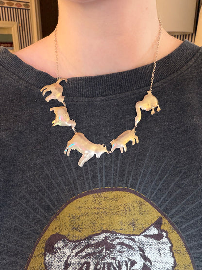 Vintage Zirkus Sterling Animal Parade Necklace