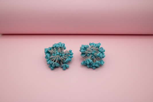 Vintage Turquoise Cha Cha Shoe Clips