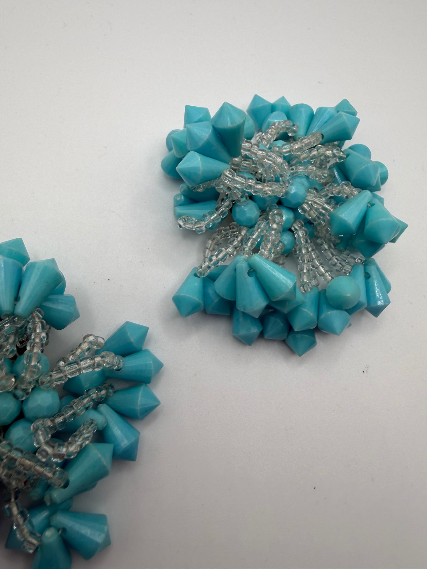 Vintage Turquoise Cha Cha Shoe Clips