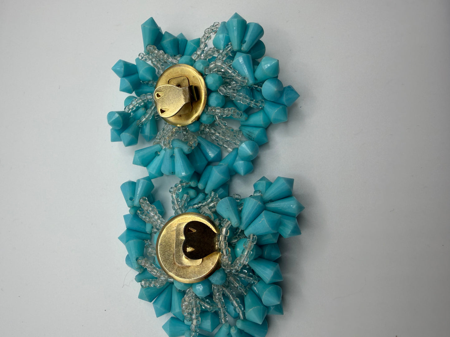 Vintage Turquoise Cha Cha Shoe Clips